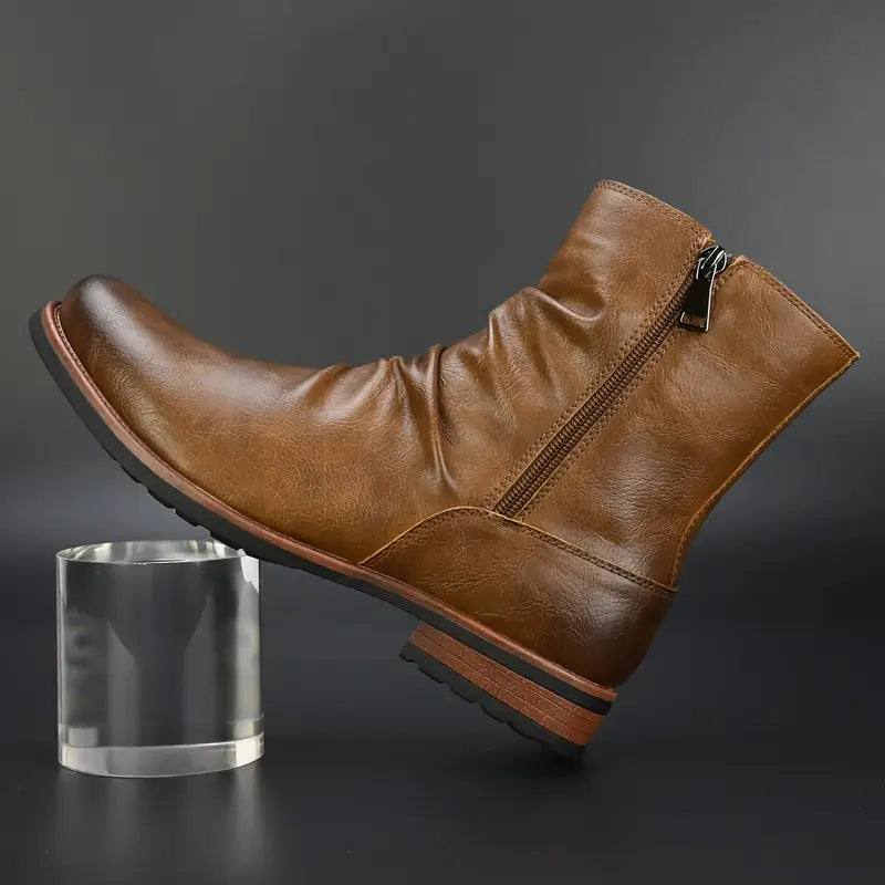 Heritage Leather Side-Zip Boots