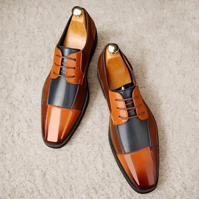 Oxford Leather Patchwork Dress Shoes