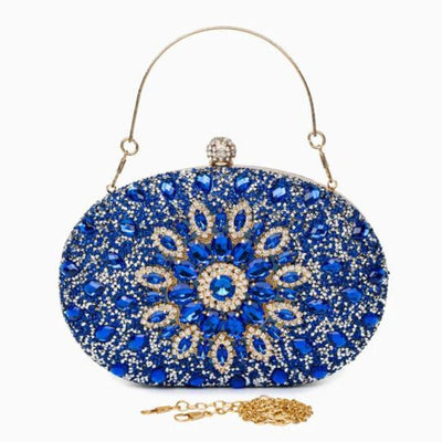 Azure Diamond Clutch Bag