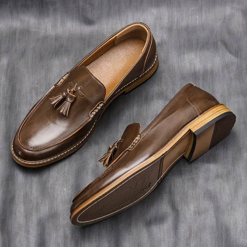 Sorrento Genuine Leather Tassel Loafers