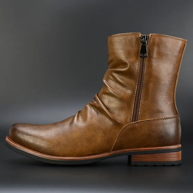 Heritage Leather Side-Zip Boots