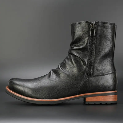 Heritage Leather Side-Zip Boots