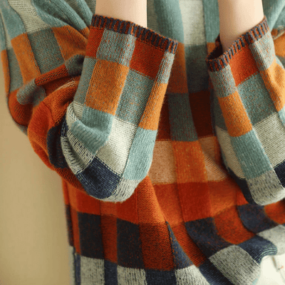 Ravelyn™ Patchwork Turtleneck Sweater