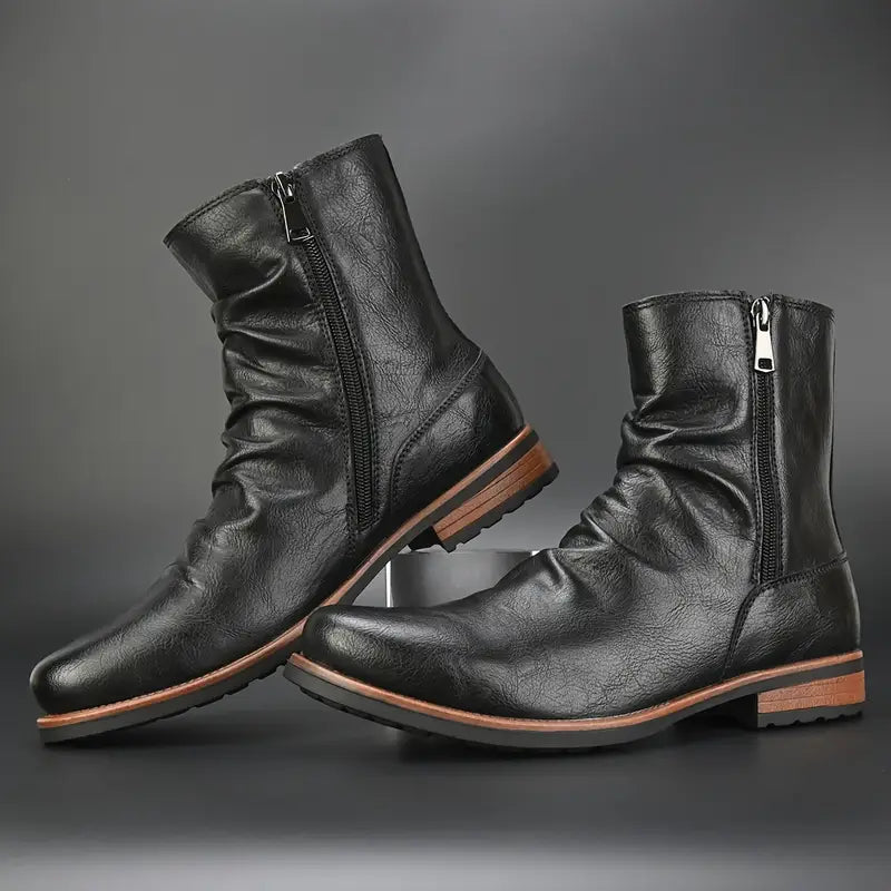 Heritage Leather Side-Zip Boots