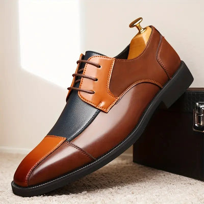 Oxford Leather Patchwork Dress Shoes