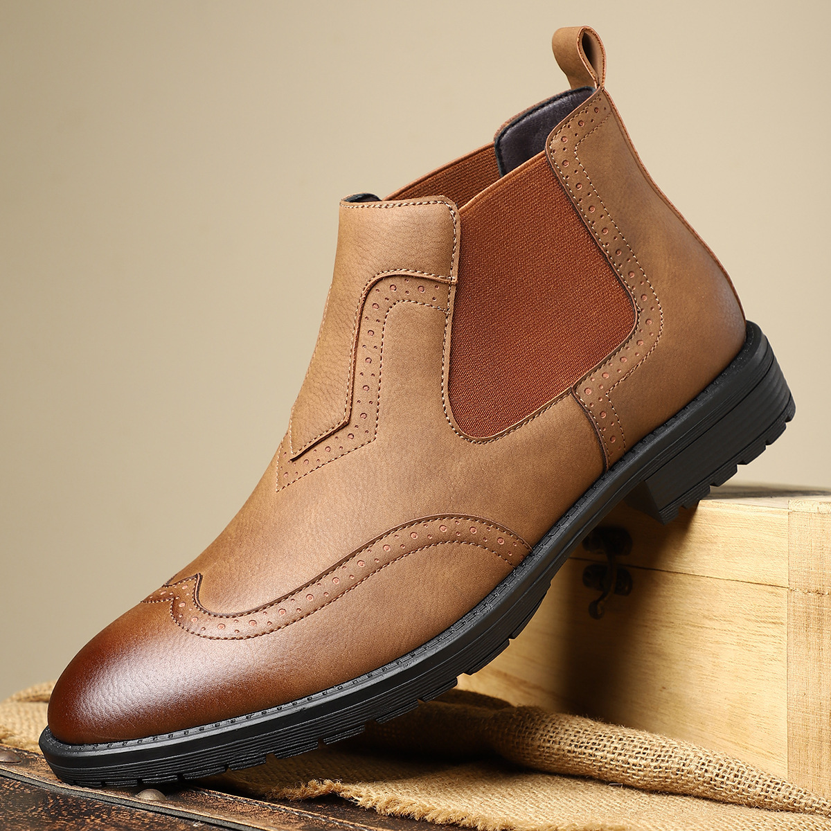 Chester Brogue Chelsea Boots