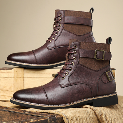 Heritage Leather Buckle Boots