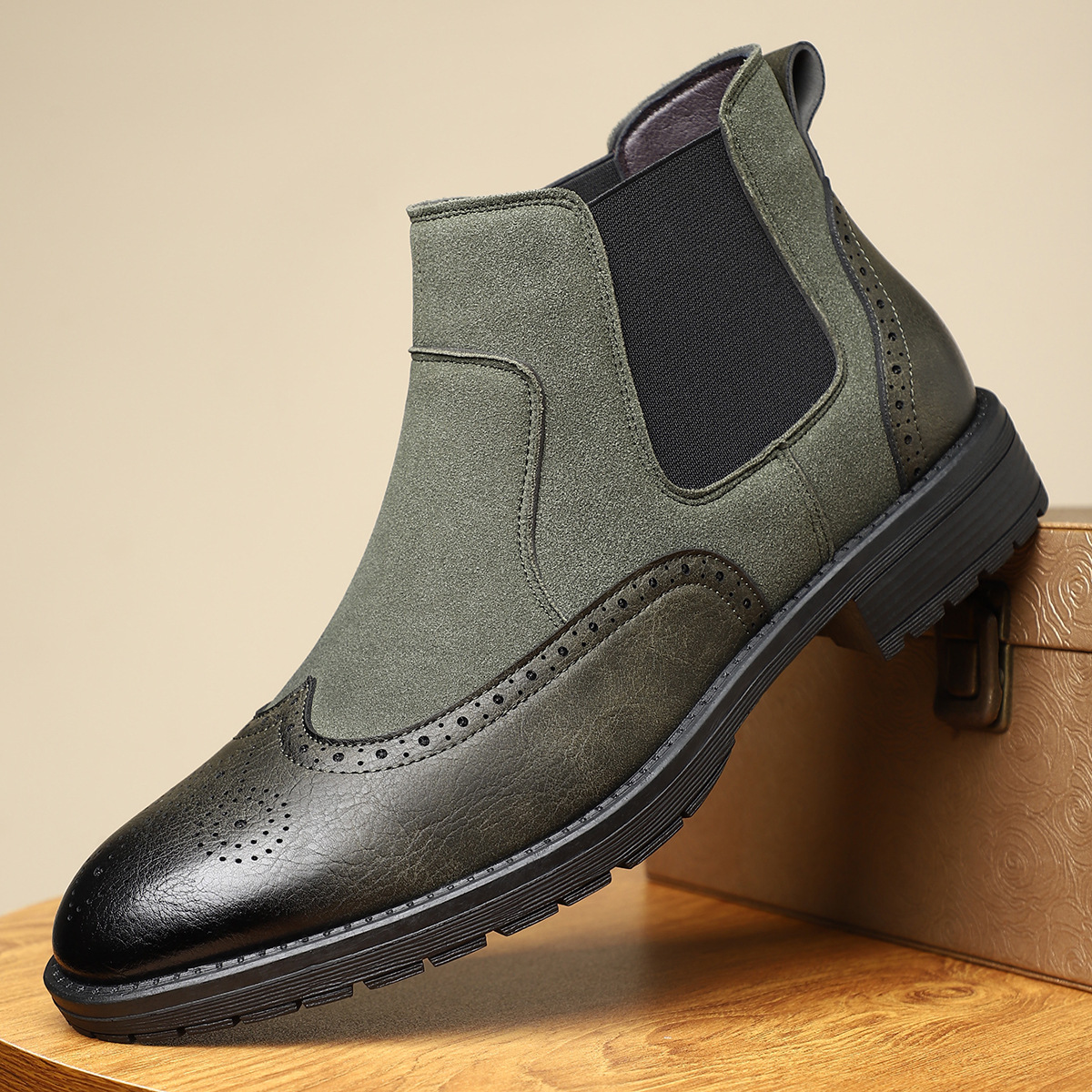 Ascot Brogue Chelsea Boots