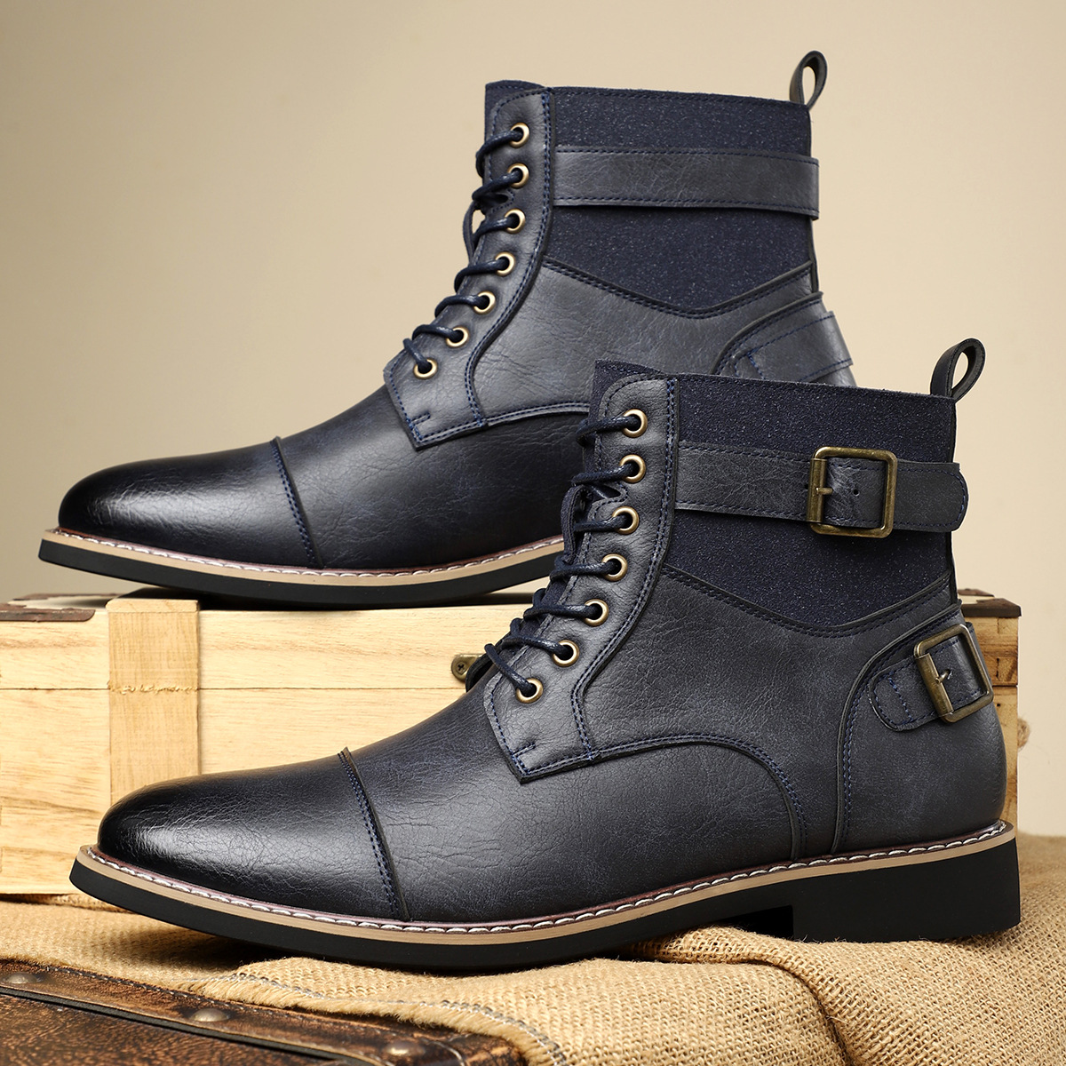 Heritage Leather Buckle Boots