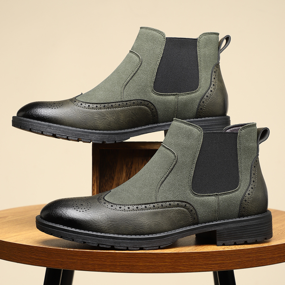 Ascot Brogue Chelsea Boots