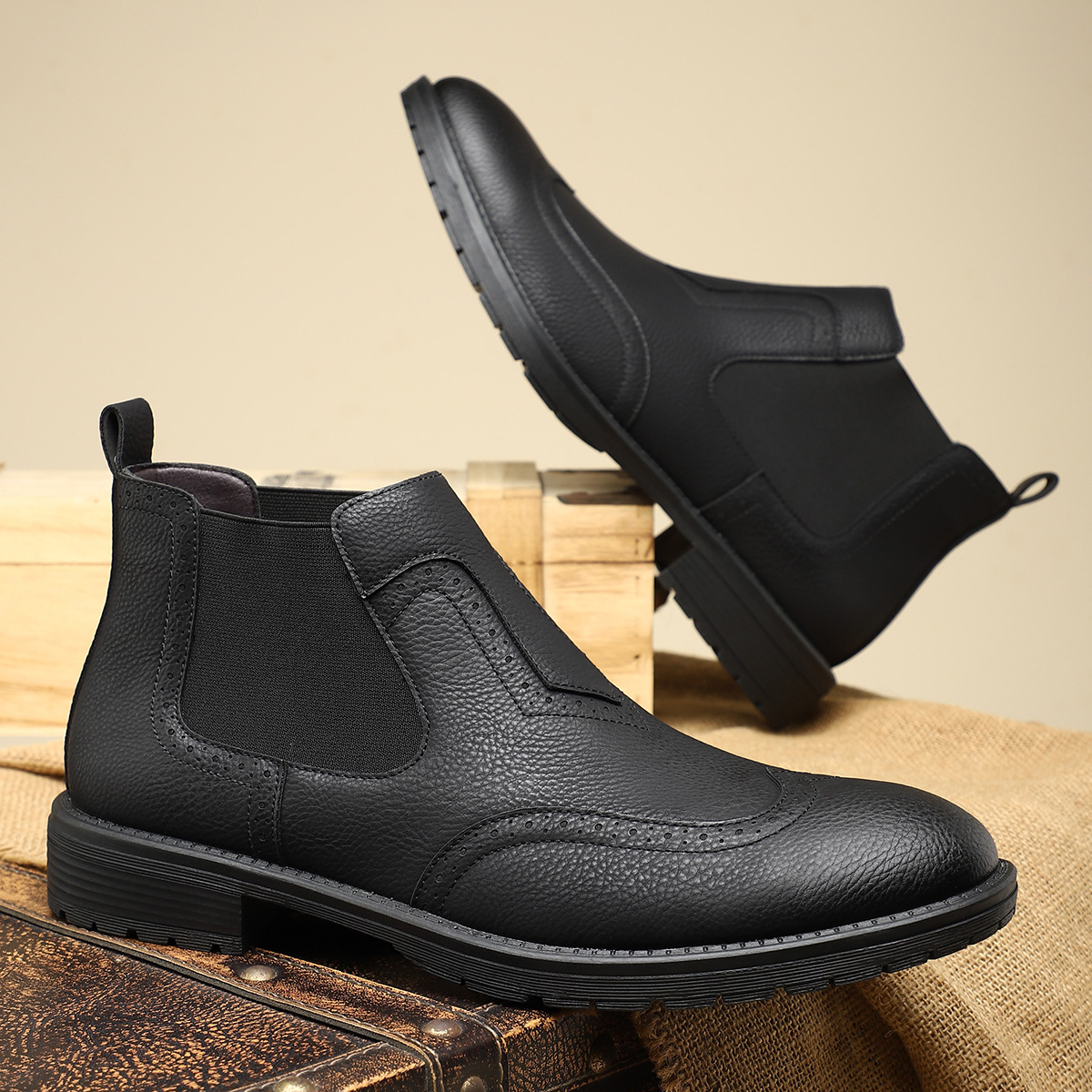 Chester Brogue Chelsea Boots