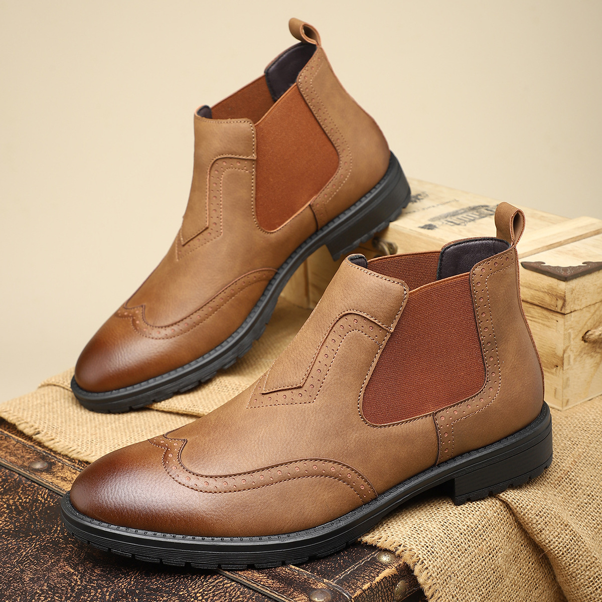 Chester Brogue Chelsea Boots