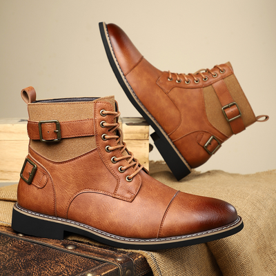 Heritage Leather Buckle Boots