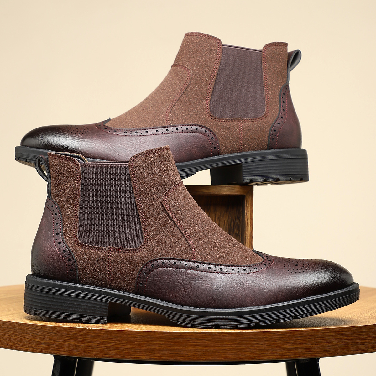 Ascot Brogue Chelsea Boots