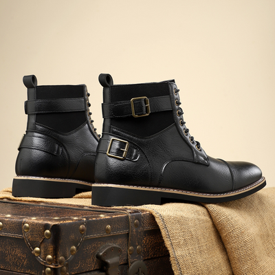 Heritage Leather Buckle Boots