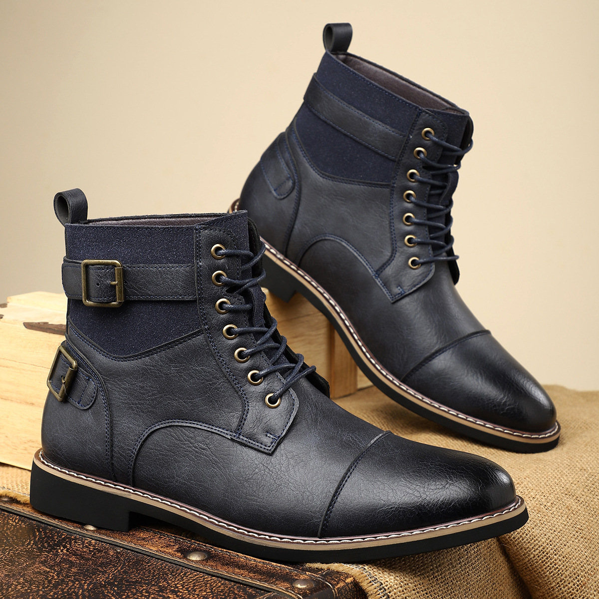 Heritage Leather Buckle Boots