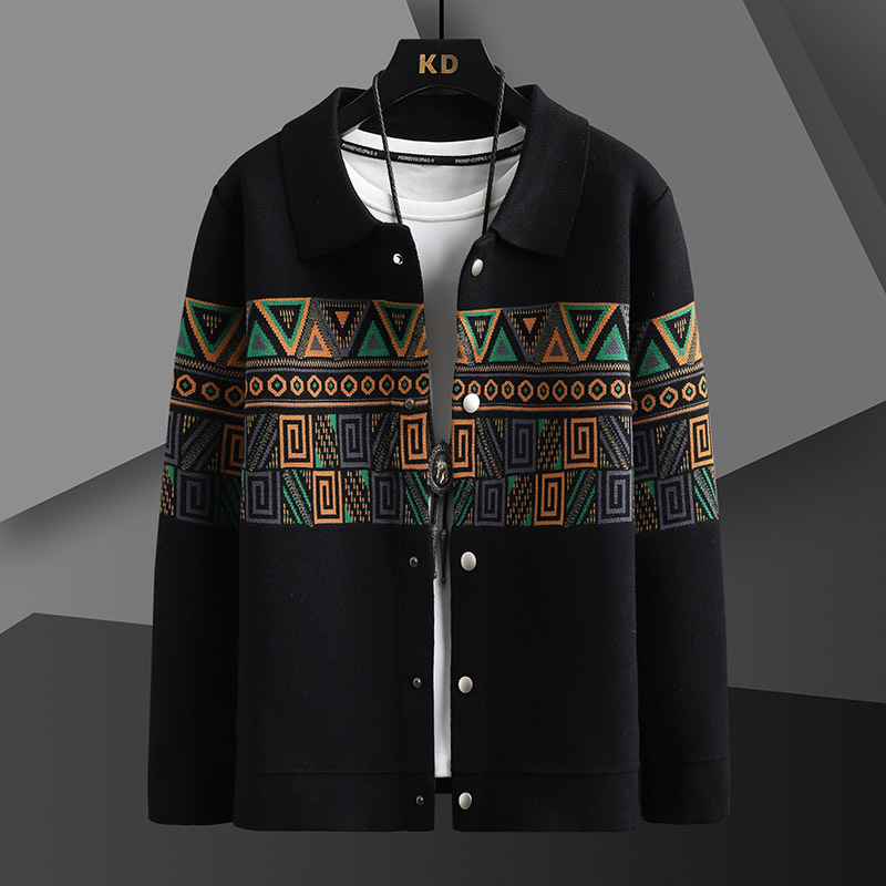 Mosaic Collar Knit Jacket