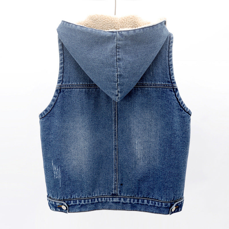 Harper Sherpa Denim Vest