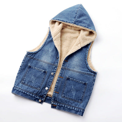 Harper Sherpa Denim Vest