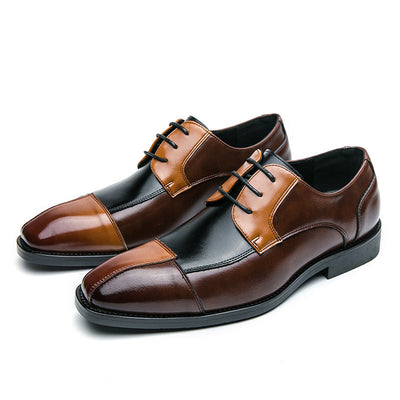 Oxford Leather Patchwork Dress Shoes