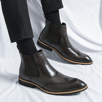 London Brogue Chelsea Boots