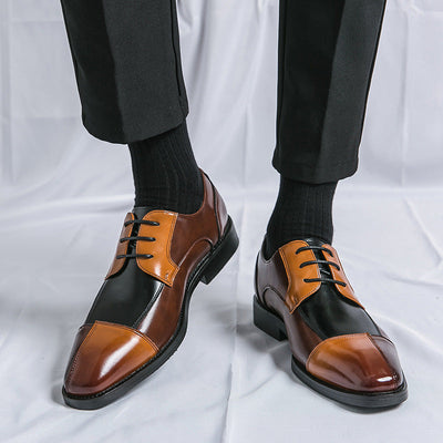 Oxford Leather Patchwork Dress Shoes