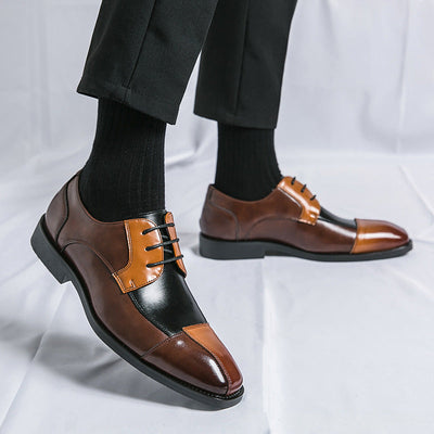 Oxford Leather Patchwork Dress Shoes