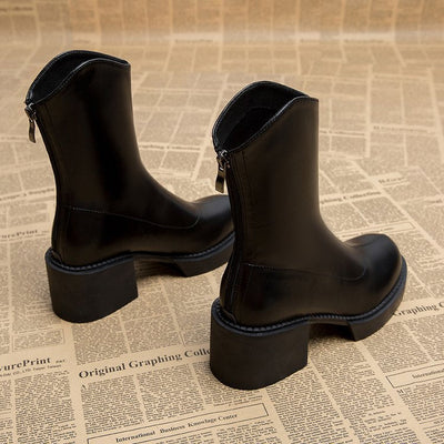 Victoria Chunky Heeled Chelsea Boots