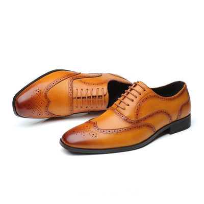 Oxford Leather Brogue Dress Shoes