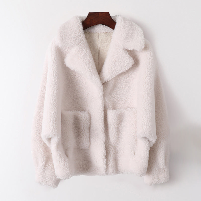 Amelia Rosette Shearling Coat