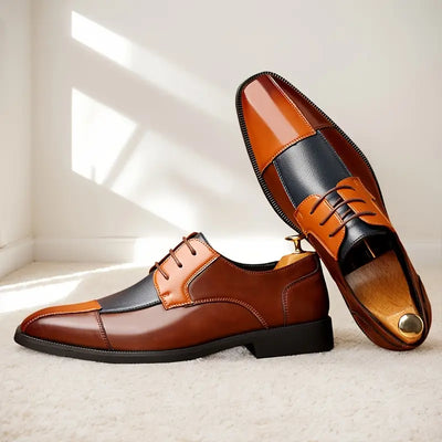 Oxford Leather Patchwork Dress Shoes