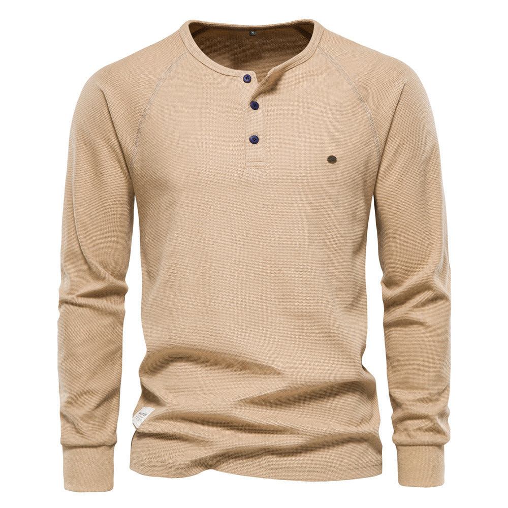 Hype Premium Waffle-Knit Henley