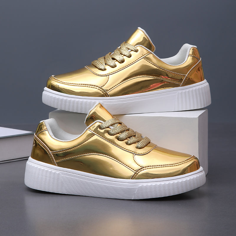 Lustrous Leap Metallic Sneakers