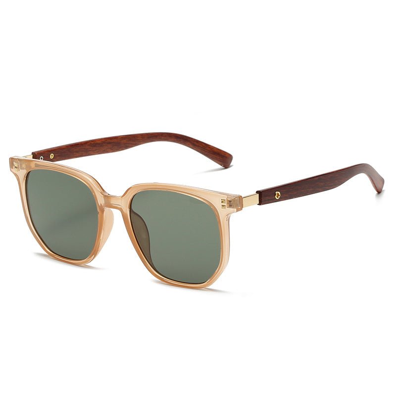 Sleek Vintage Wood Sunglasses