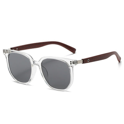 Sleek Vintage Wood Sunglasses