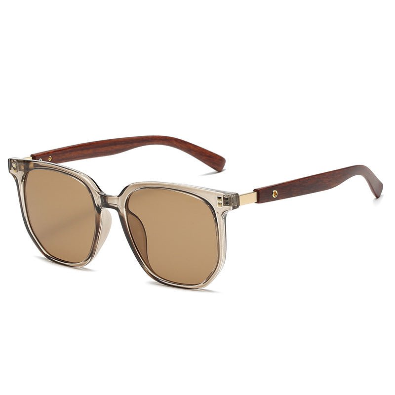 Sleek Vintage Wood Sunglasses