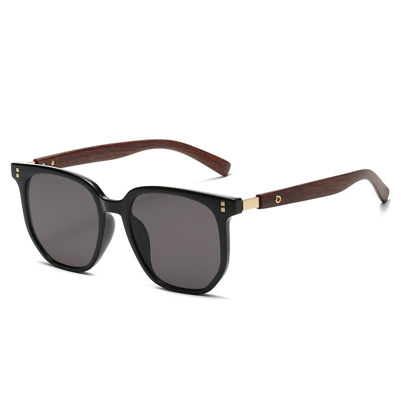 Sleek Vintage Wood Sunglasses